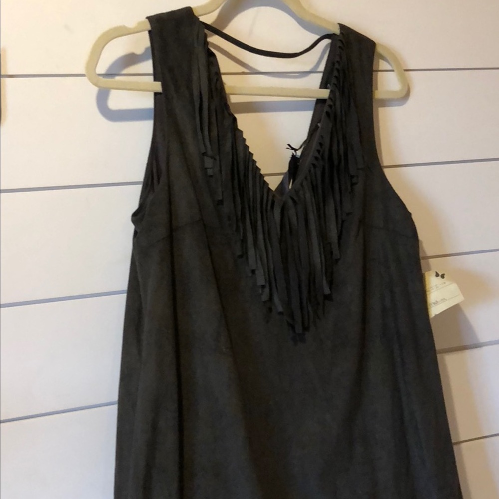 💋 NWT! C Luce green suede dress